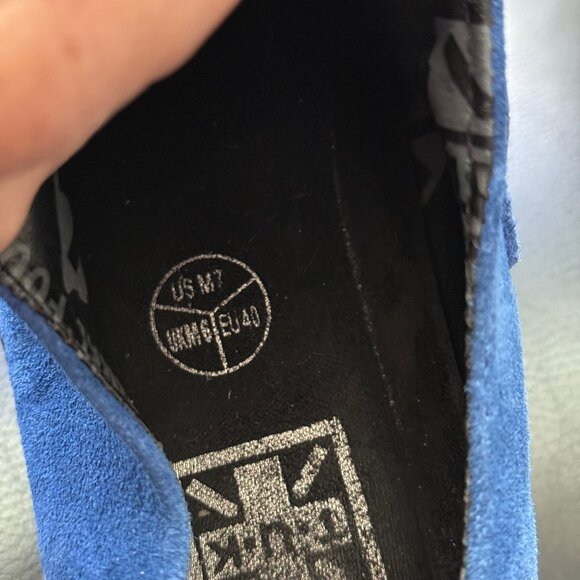 Blue T.U.K. Creepers size 7M/9W - Picture 5 of 6